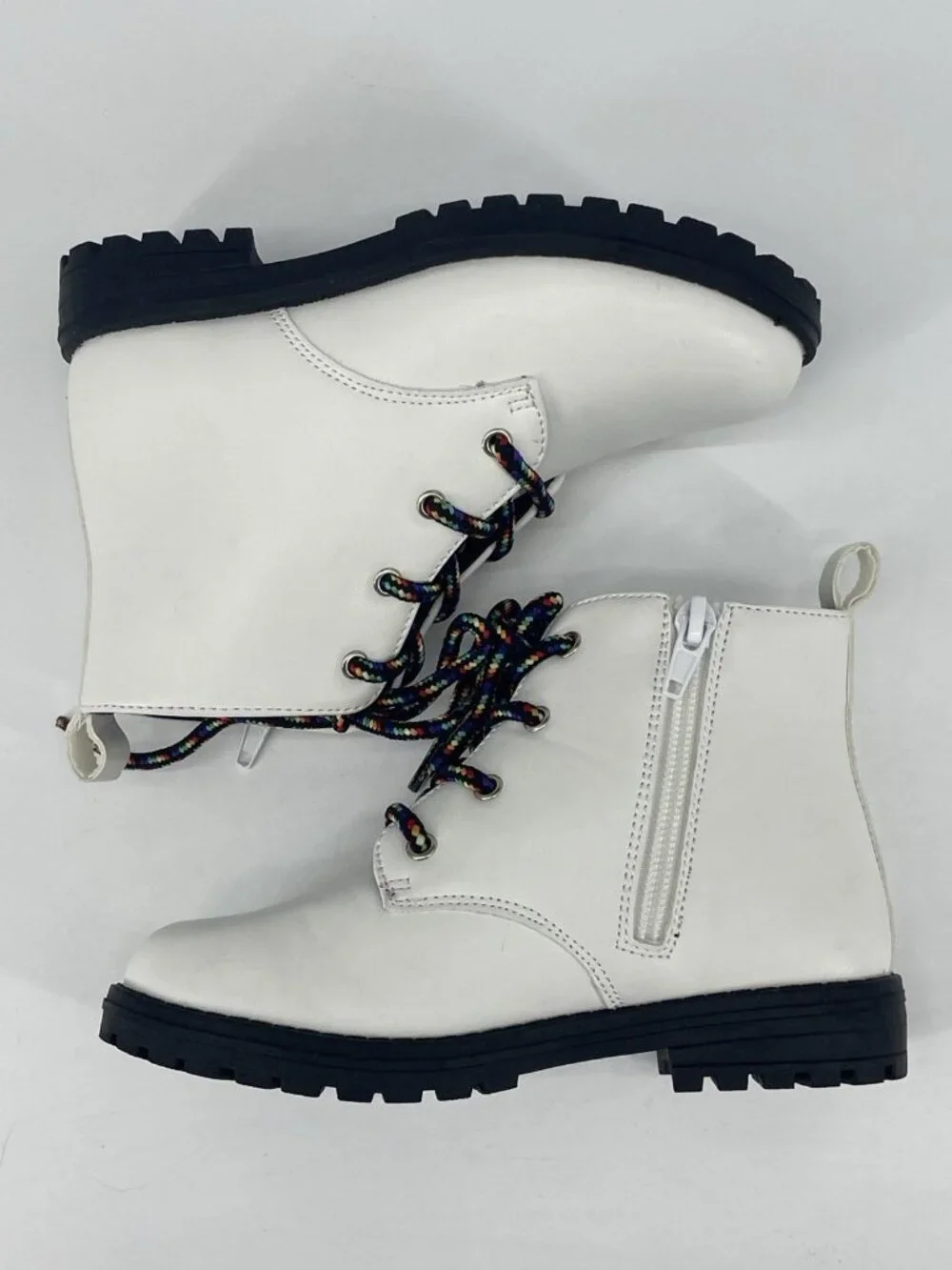 Tucker + Tate Kenna White Ankle Boots Toddler Girls Size 10 M